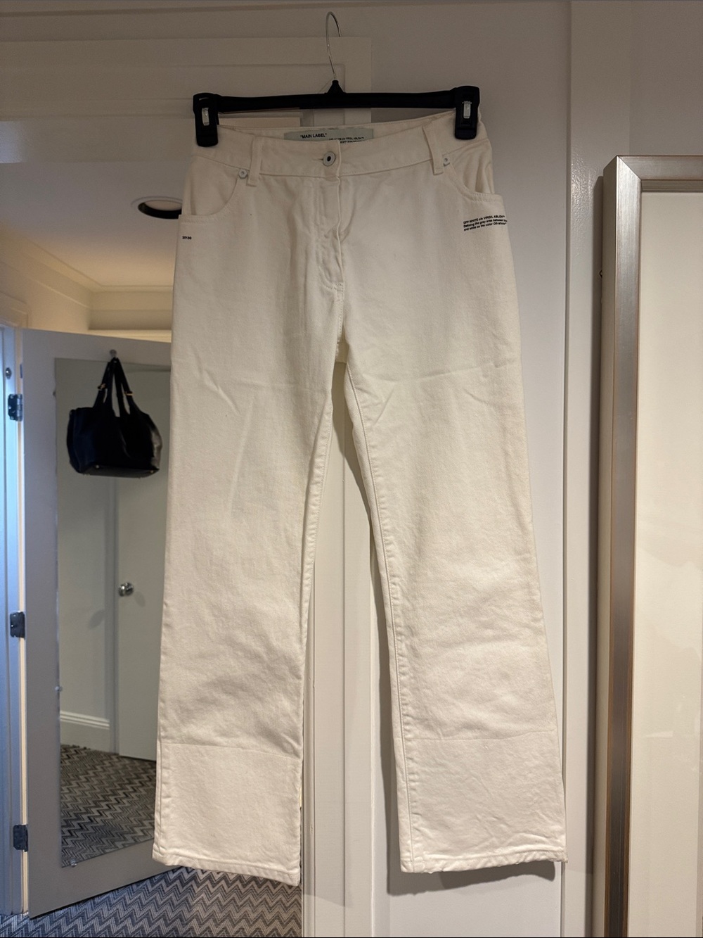 Off-White Women's Straight-Leg Jeans in White
